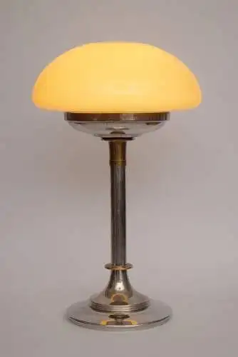 Design ART DECO Schreibtischleuchte "FASHIONISTA" Unikat Chrom Messing Bi-Color
