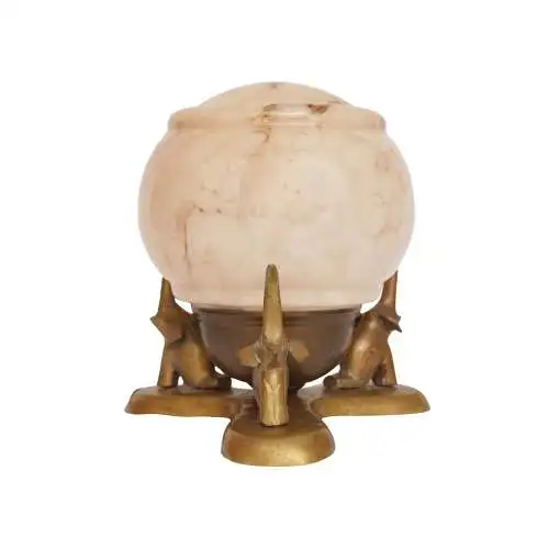 Art Deco Design Tischlampe "DUMBO" Einzelstück Messinglampe Tischleuchte