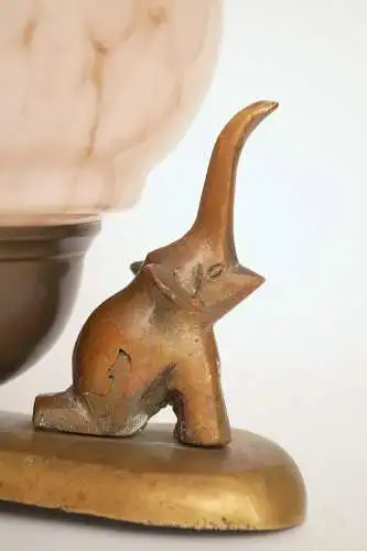 Art Deco Design Tischlampe "DUMBO" Einzelstück Messinglampe Tischleuchte