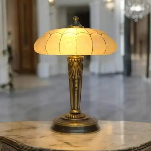 Art Deco Lampe Tischleuchte "BARCELONA" Fensterbank zierlich