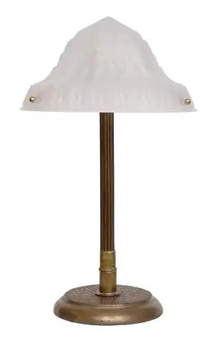 ART DÉCO Tischlampe "BOSTON GLOBE" Messinglampe Unikat