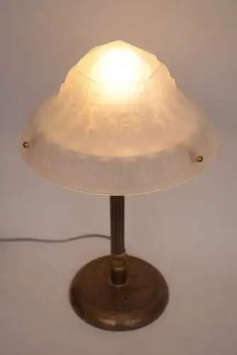 ART DÉCO Tischlampe "BOSTON GLOBE" Messinglampe Unikat