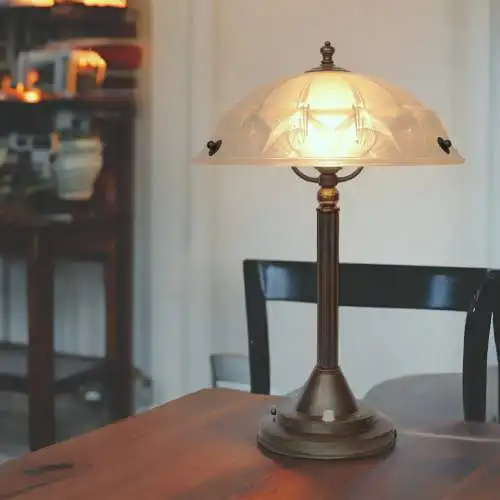 Original Art Déco Schreibtischleuchte "PASSAU" Messinglampe Muller Freres