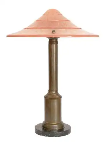Art Deco Lampe Schreibtischleuchte "BALTIMORE" Messinglampe 1930 original