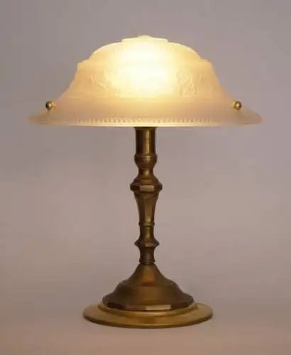 Art Deco Design Tischleuchte "AMERICAN SWING"  Messinglampe Unikat zierlich