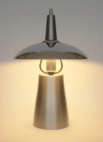 Design Lampe Tischleuchte "KOPERNIKUS" Chrom Tischleuchte Messing Sammlerstück