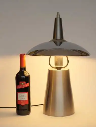 Design Lampe Tischleuchte "KOPERNIKUS" Chrom Tischleuchte Messing Sammlerstück