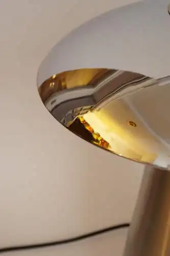 Design Lampe Tischleuchte "KOPERNIKUS" Chrom Tischleuchte Messing Sammlerstück