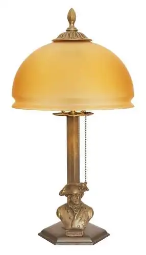 Jugendstil Lampe Schreibtischlampe "THE GREAT FRITZ" Messinglampe Leuchte