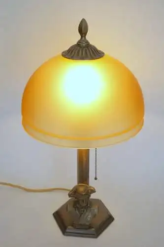 Jugendstil Lampe Schreibtischlampe "THE GREAT FRITZ" Messinglampe Leuchte
