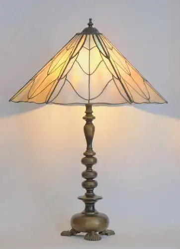 Art Deco Tiffany Lampe Tischleuchte Unikat Einzelstück Lampe