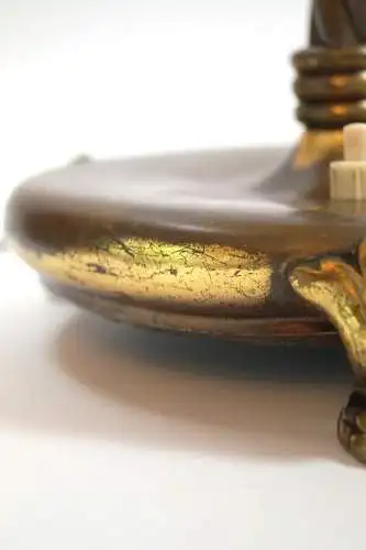 Art Deco Lampe Bankerlampe Schreibtischleuchte Messinglampe 1930 Cognac