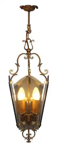 Elegante Jugendstil Hängeleuchte Deckenleuchte Flurleuchte Deckenlampe Messing