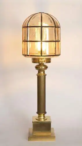 Art Deco Lampe Tischleuchte "GOLDEN INDU-TOWER" Einzelstück 64 cm