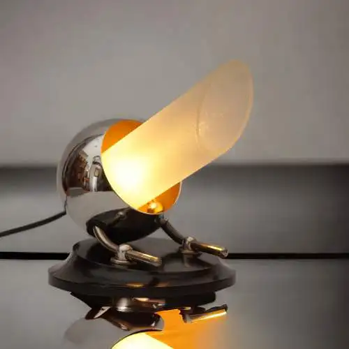Design Art Deco Tischlampe "CANON" Schreibtischleuchte Bakelit Unikat Leuchte
