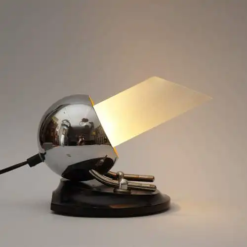 Design Art Deco Tischlampe "CANON" Schreibtischleuchte Bakelit Unikat Leuchte