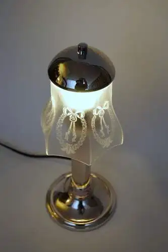 Unikat Design Tischleuchte "SILVER SHINE" Tischleuchte Messing versilbert