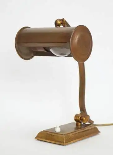 Art Déco Lampe Kontorleuchte Schreibtischlampe Tischlampe Messinglampe Berlin