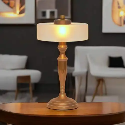 Design Unikat Art Déco Messingleuchte "DOMBUSCH" Schreibtischlampe Einzelstück