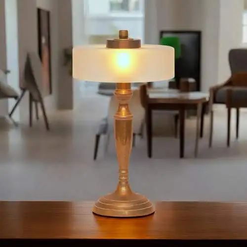 Design Unikat Art Déco Messingleuchte "DOMBUSCH" Schreibtischlampe Einzelstück