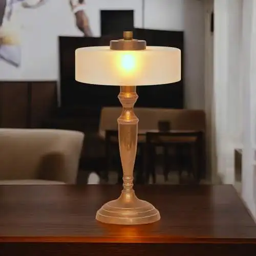 Design Unikat Art Déco Messingleuchte "DOMBUSCH" Schreibtischlampe Einzelstück