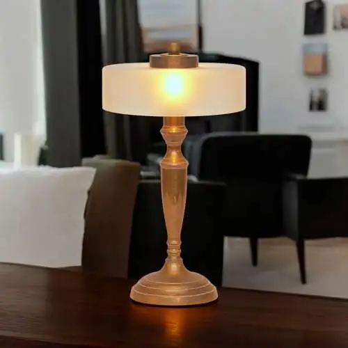 Design Unikat Art Déco Messingleuchte "DOMBUSCH" Schreibtischlampe Einzelstück