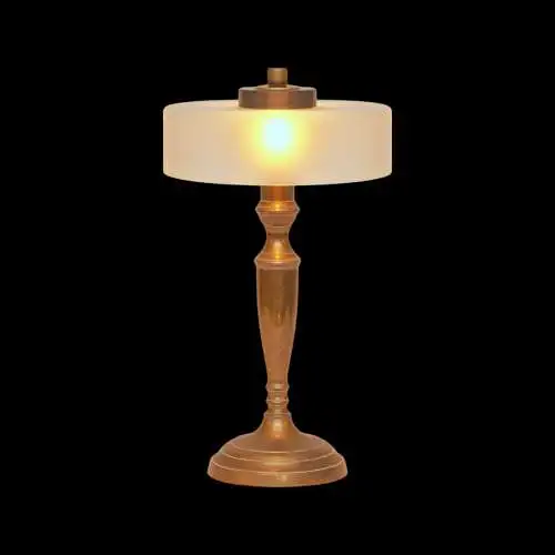 Design Unikat Art Déco Messingleuchte "DOMBUSCH" Schreibtischlampe Einzelstück