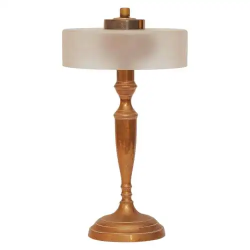 Design Unikat Art Déco Messingleuchte "DOMBUSCH" Schreibtischlampe Einzelstück