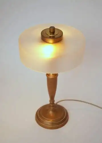 Design Unikat Art Déco Messingleuchte "DOMBUSCH" Schreibtischlampe Einzelstück