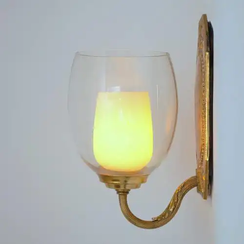 Unikate original Jugendstil Wandleuchte Blaker Messinglampe Wandlampe