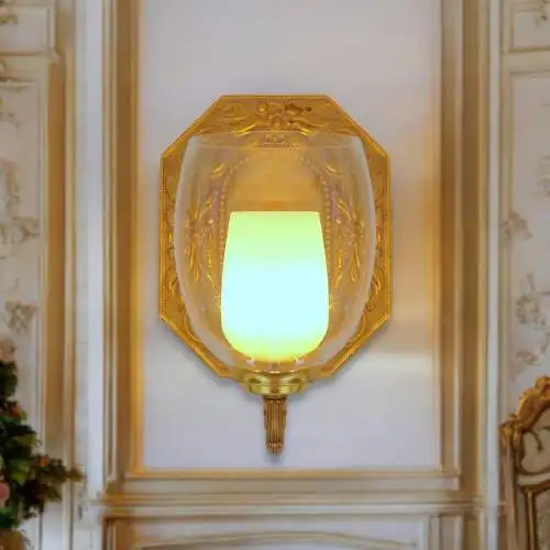 Unikate original Jugendstil Wandleuchte Blaker Messinglampe Wandlampe