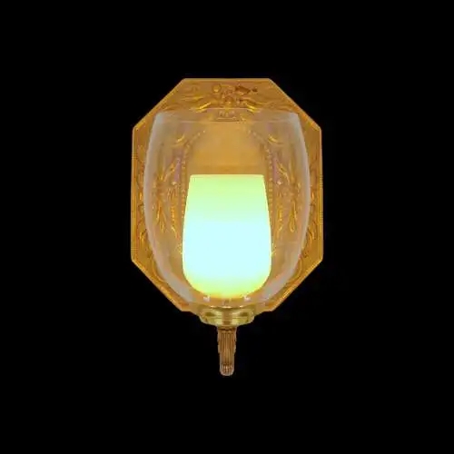 Unikate original Jugendstil Wandleuchte Blaker Messinglampe Wandlampe