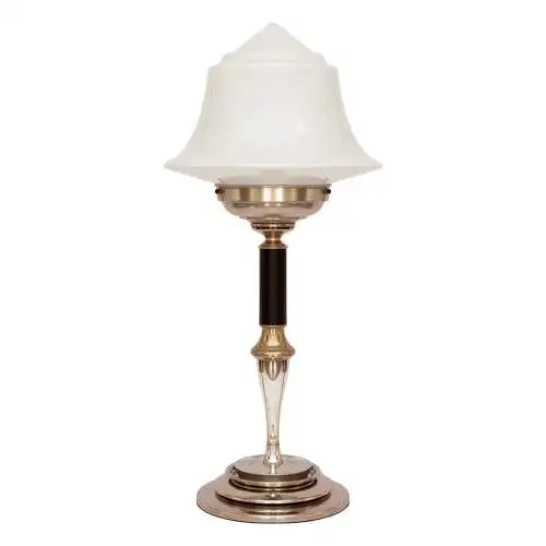 Unikat Art Déco Schreibtischleuchte "SYDNEY CROWN" Tischlampe Einzelstück 64 cm