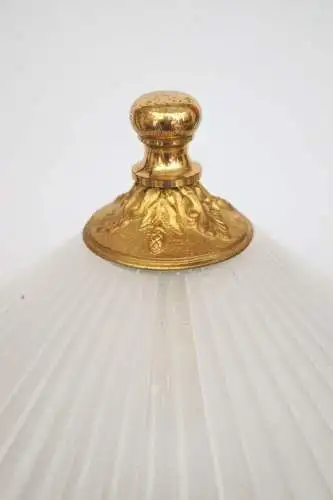 Jugendstil Lampe Schreibtischlampe Salonlampe Landhaus Acrylglas Messing