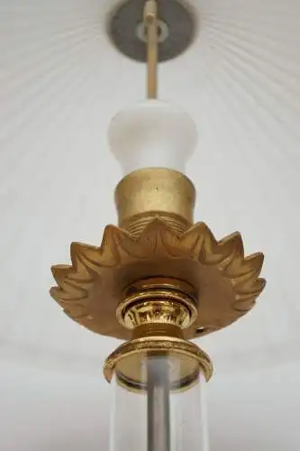 Jugendstil Lampe Schreibtischlampe Salonlampe Landhaus Acrylglas Messing