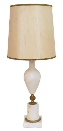 Klassische Jugendstil Schreibtischlampe Salon Tischleuchte "WHITE MARBLE" 