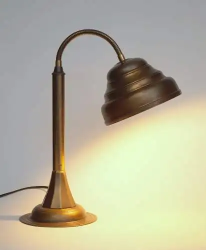 Unikat Art Deco Design Arbeitsleuchte "WORKSPACE" Messinglampe Schreibtisch rare