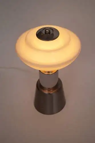 Bauhaus Tischleuchte "PEGASUS" Unikat Schreibtischleuchte Chrom midcenturymodern