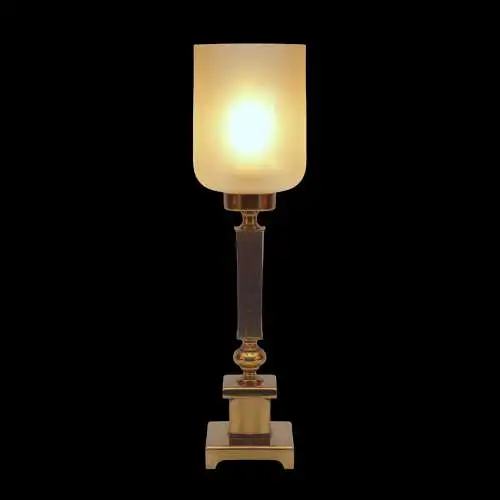 Art Deco Landhaus Messinglampe "TOWERING BRASS" Tischlampe Schreibtisch