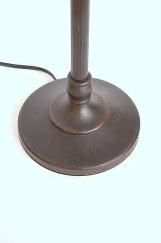 Tiffany Tischfluter Tischlampe "UP" Tischleuchte 65 cm hoch patiniert Jugendstil