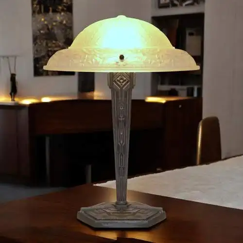 Art Déco Design Tischleuchte "ESCHERSHEIM" Unikat Schreibtischlampe Sammler