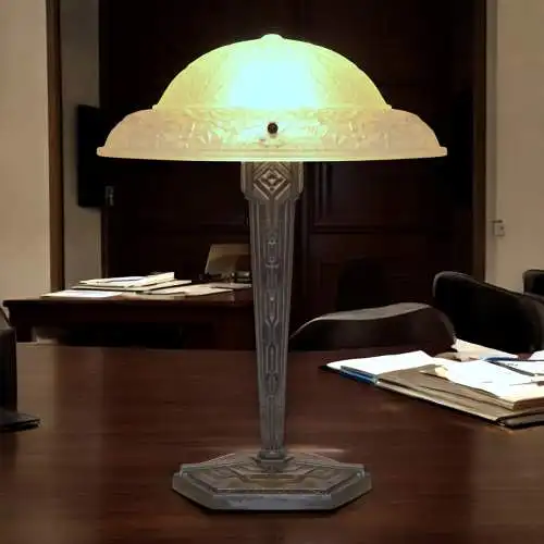 Art Déco Design Tischleuchte "ESCHERSHEIM" Unikat Schreibtischlampe Sammler