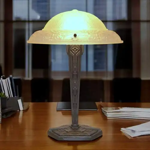 Art Déco Design Tischleuchte "ESCHERSHEIM" Unikat Schreibtischlampe Sammler