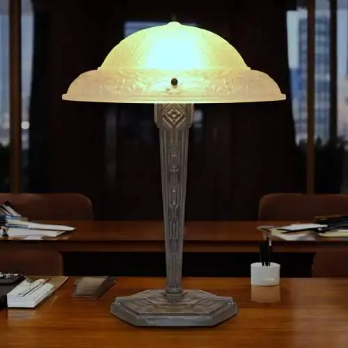 Art Déco Design Tischleuchte "ESCHERSHEIM" Unikat Schreibtischlampe Sammler