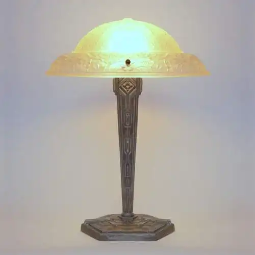 Art Déco Design Tischleuchte "ESCHERSHEIM" Unikat Schreibtischlampe Sammler