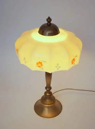 Jugendstil Kaffeehausleuchte Messinglampe "ALSERGRUND" Tischlampe Unikat