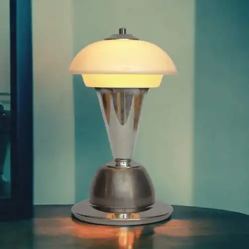 Space Age Design Tischleuchte "SOLARIS" Sputnik Lampe Unikat Chrom Schreibtisch
