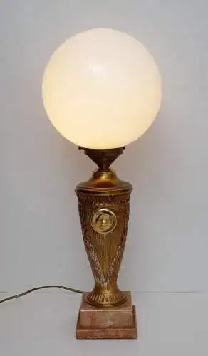 Große Jugendstil Prunkleuchte Tischlampe Schreibtisch Amphorenleuchte