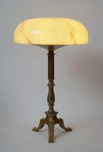 Art Deco Bankerlampe Schreibtischleuchte Pilzleuchte Messinglampe 1940