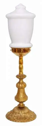 Garantiertes Unikat Messinglampe Berlin prachtvoll Messing Opalglas elegant